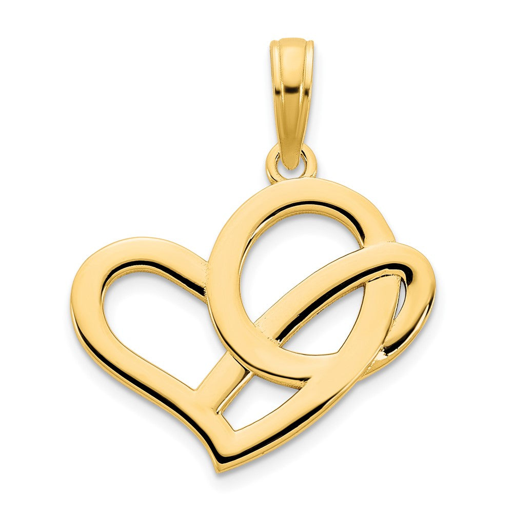 14K Gelbgold Fancy-Herz-Anhänger