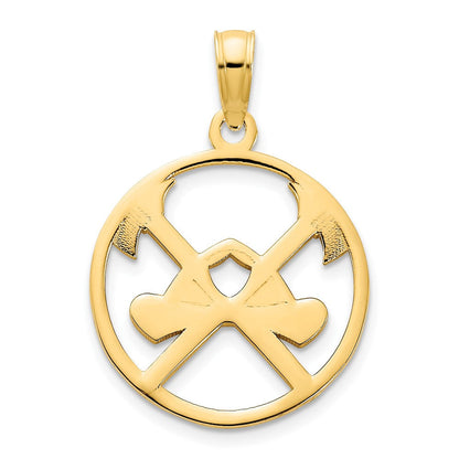 14K Gelbgold Feuerwehrmann-Anhänger