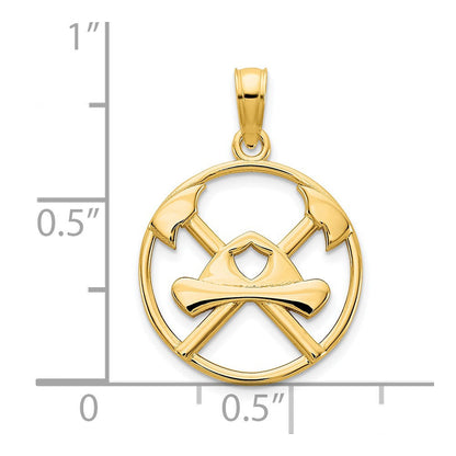 14K Gelbgold Feuerwehrmann-Anhänger