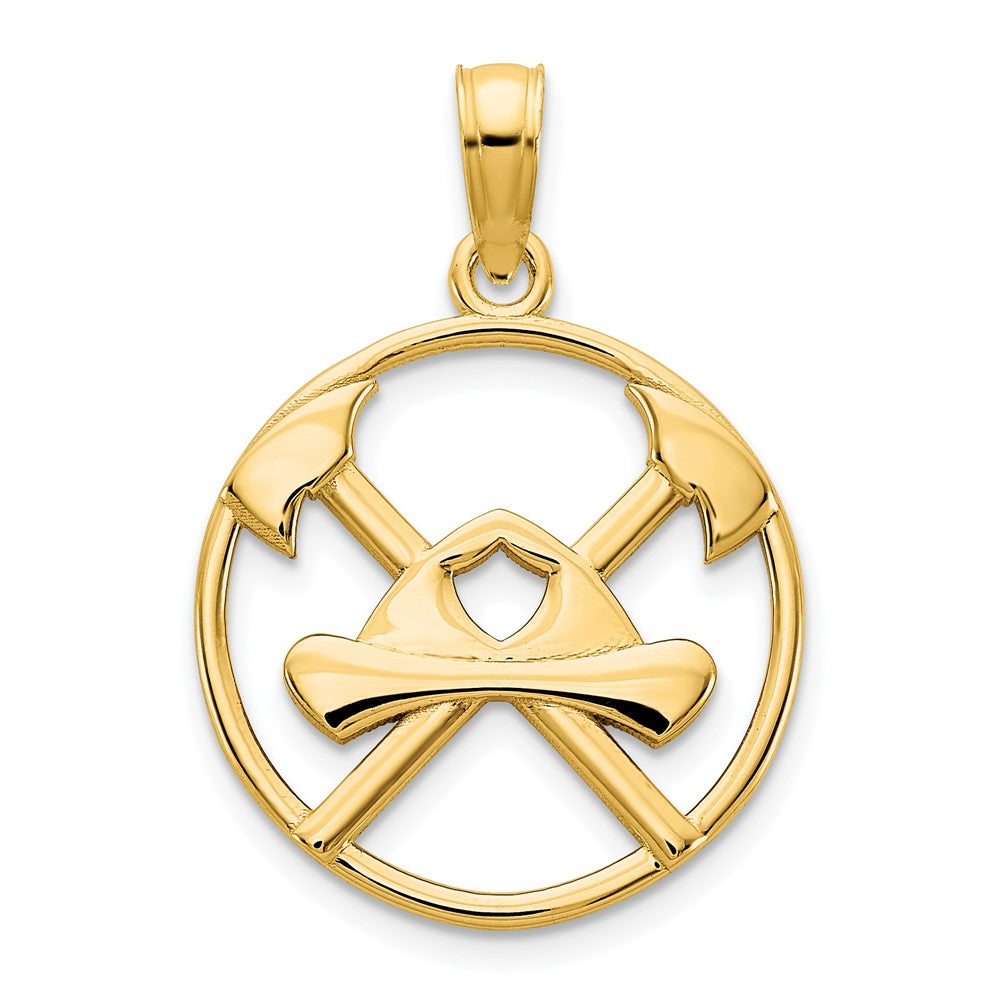 14K Gelbgold Feuerwehrmann-Anhänger