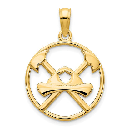 14K Gelbgold Feuerwehrmann-Anhänger