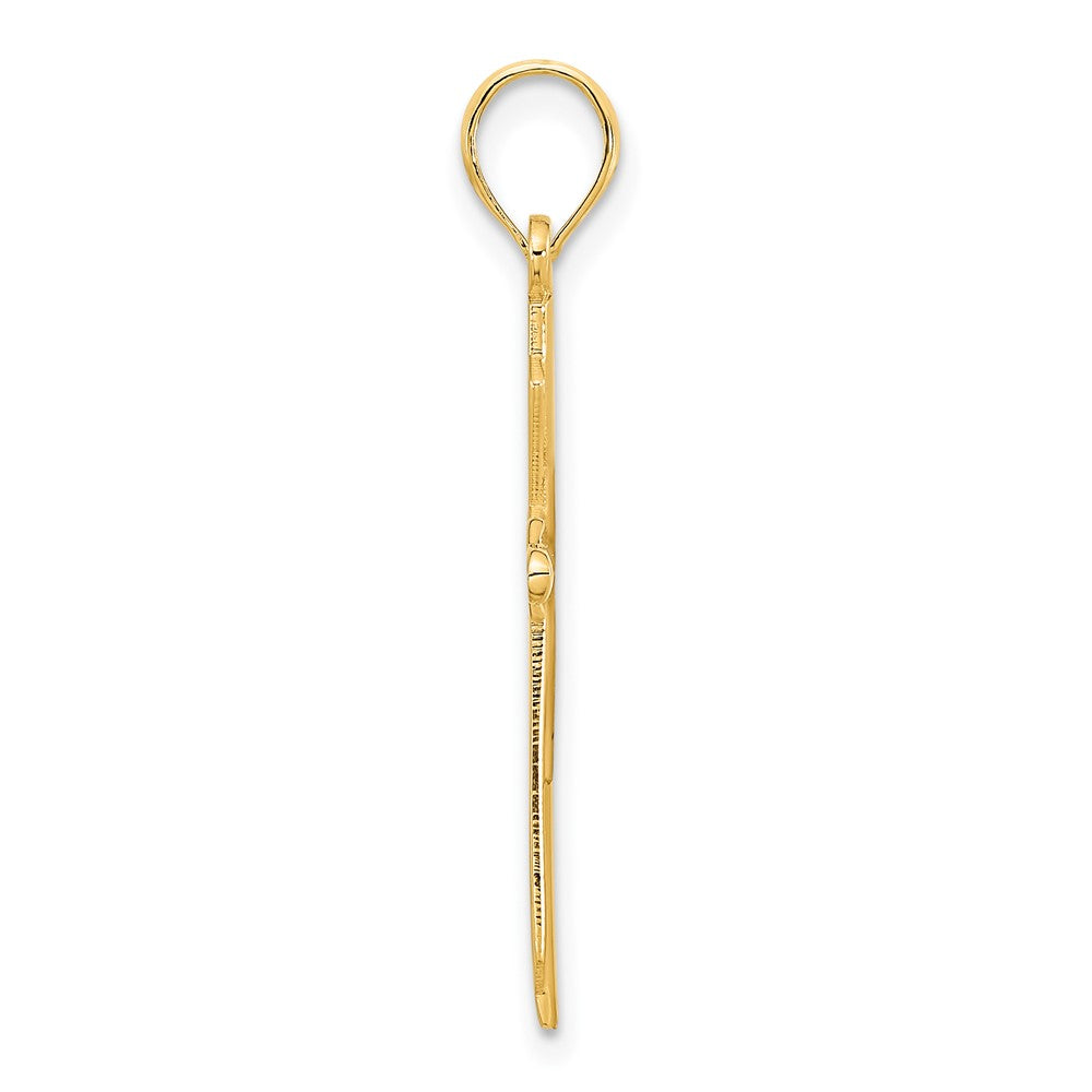 14K Gelbgold Fancy-Kreuz-Anhänger
