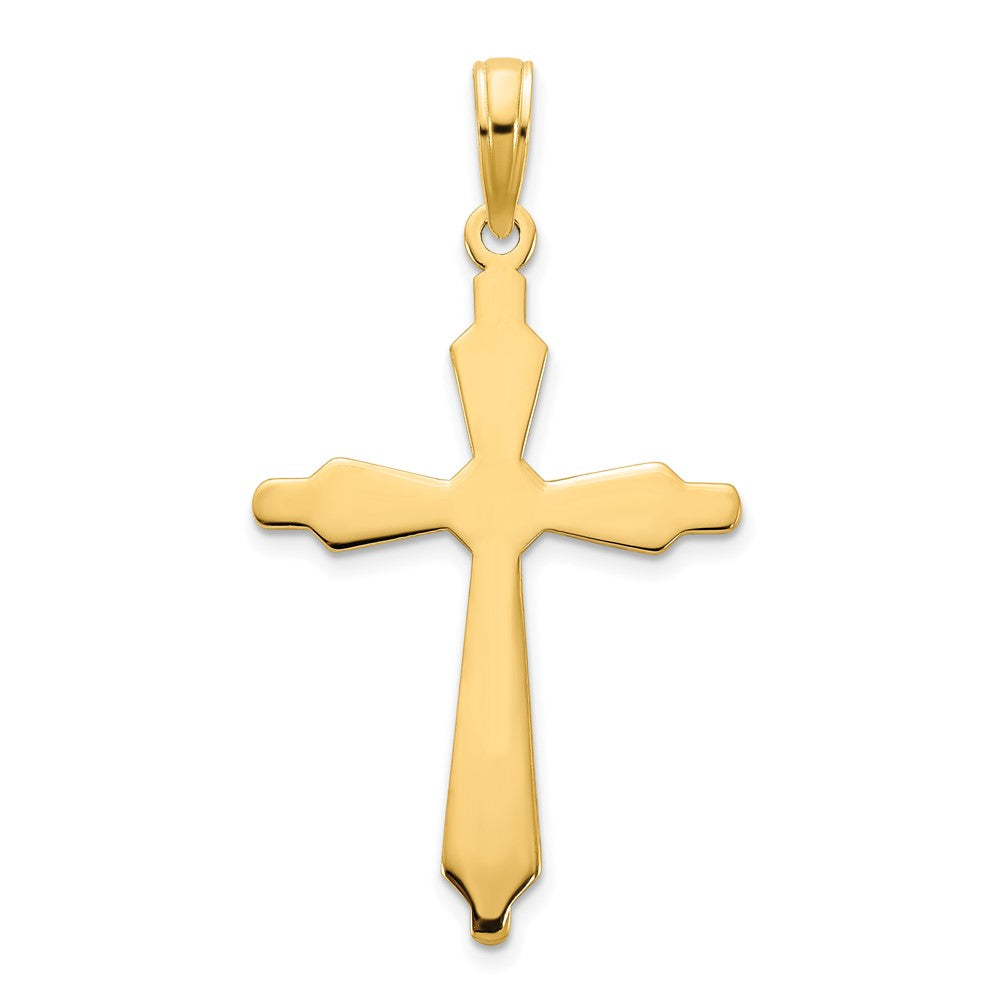 14K Gelbgold Fancy-Kreuz-Anhänger