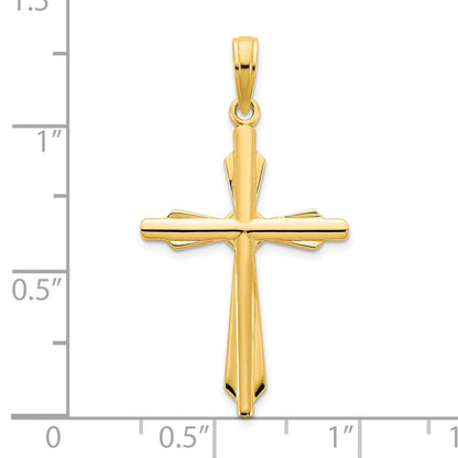14K Gelbgold Fancy-Kreuz-Anhänger