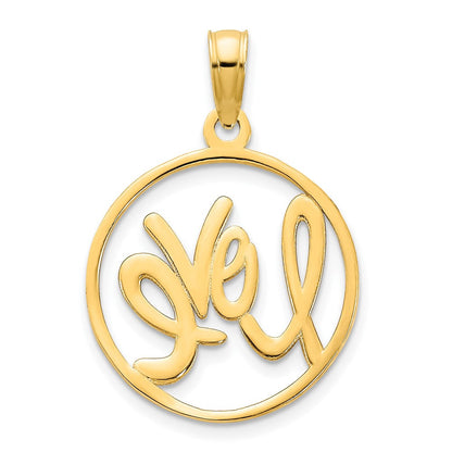 14K Gelbgold 14ky Liebe Charm