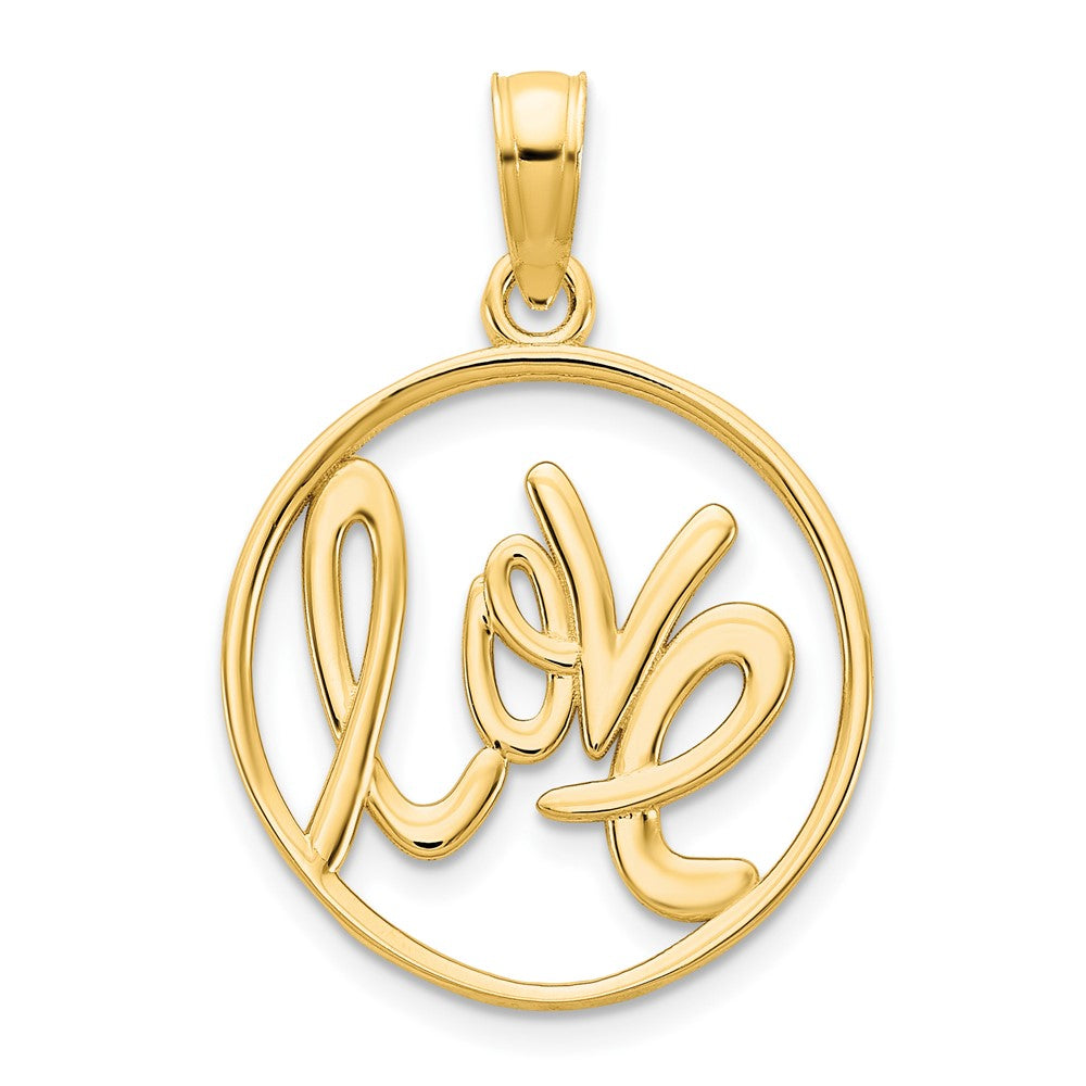 14K Gelbgold 14ky Liebe Charm
