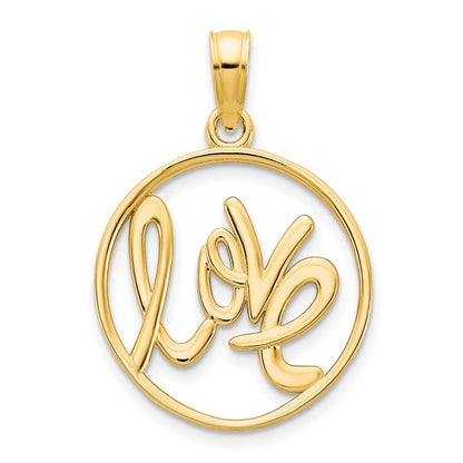 14K Gelbgold 14ky Liebe Charm