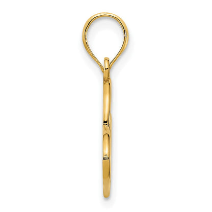 14K Gelbgold Herz-LOVE-Unendlichkeitssymbol-Charm