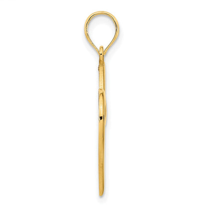 14K Gelbgold Fancy-Herz-Anhänger