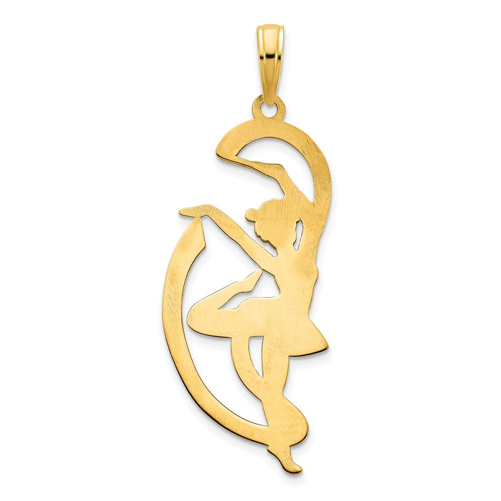 14K Gelbgold Anhänger „Turnerin mit Band