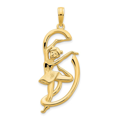 14K Gelbgold Anhänger „Turnerin mit Band
