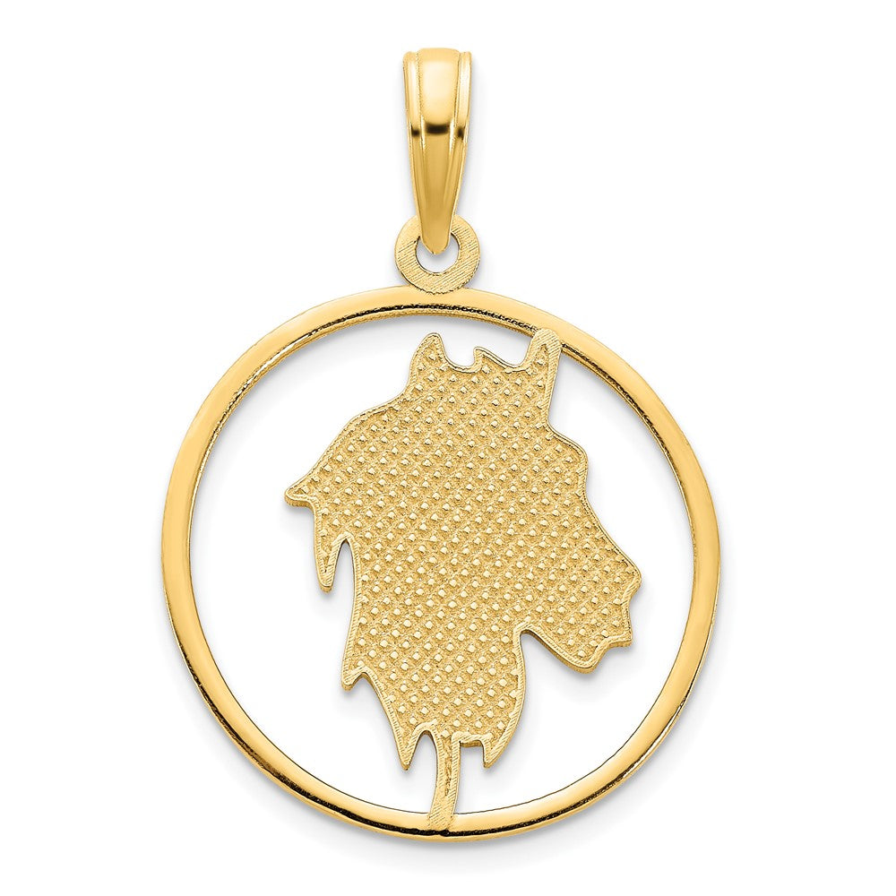 14K Gelbgold Pferd-Anhänger