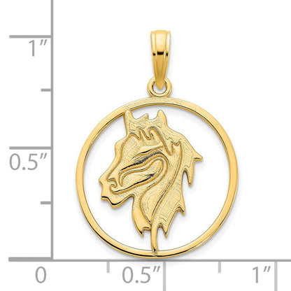 14K Gelbgold Pferd-Anhänger