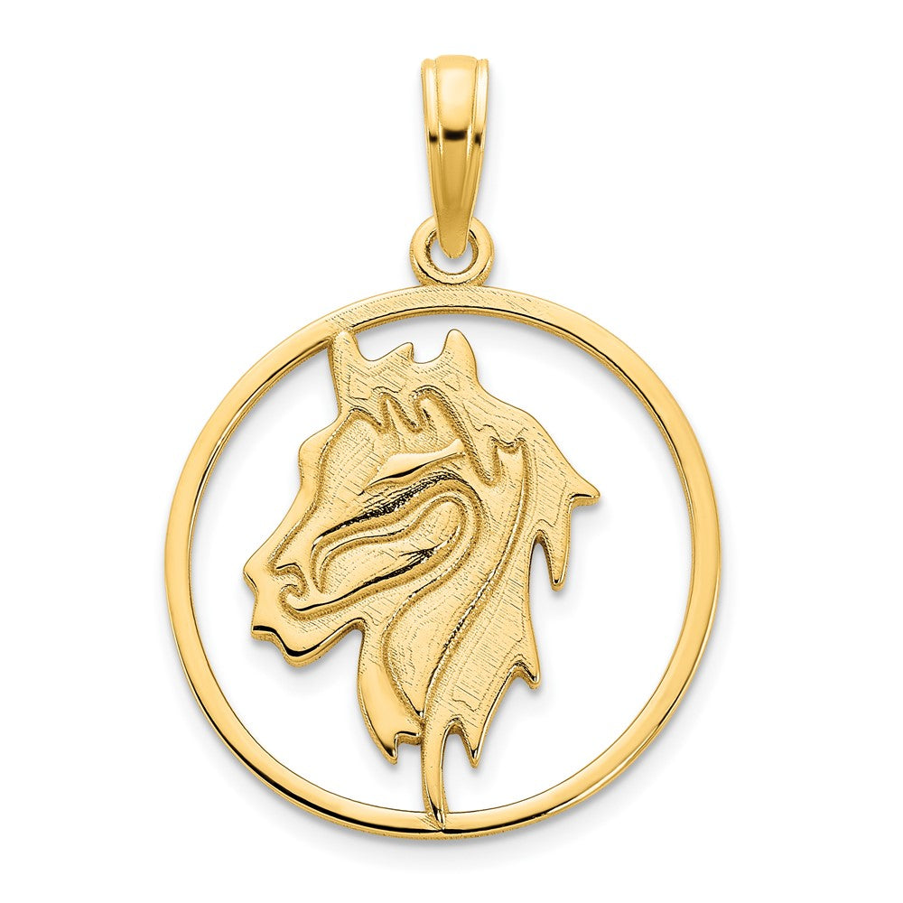 14K Gelbgold Pferd-Anhänger