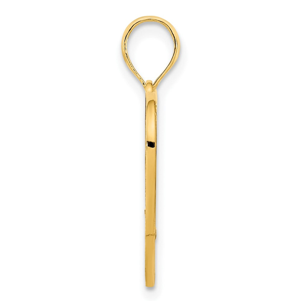 14K Gelbgold Fancy-Herz-Anhänger