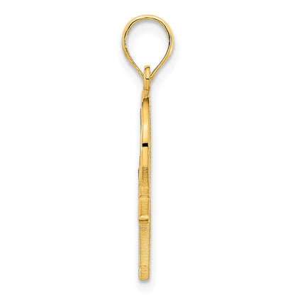 14K Gelbgold Kompass-Anhänger
