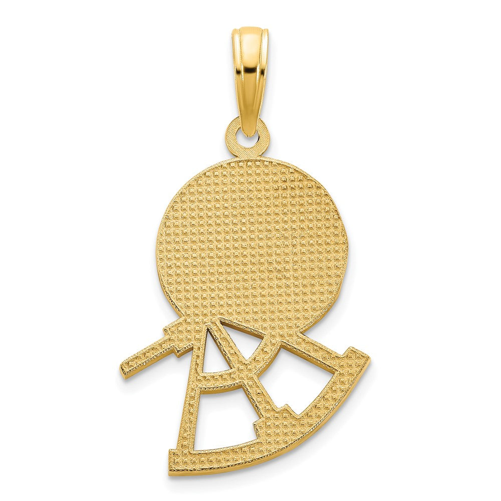 14K Gelbgold Kompass-Anhänger