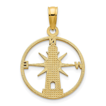 14K Gelbgold Leuchtturm Charm
