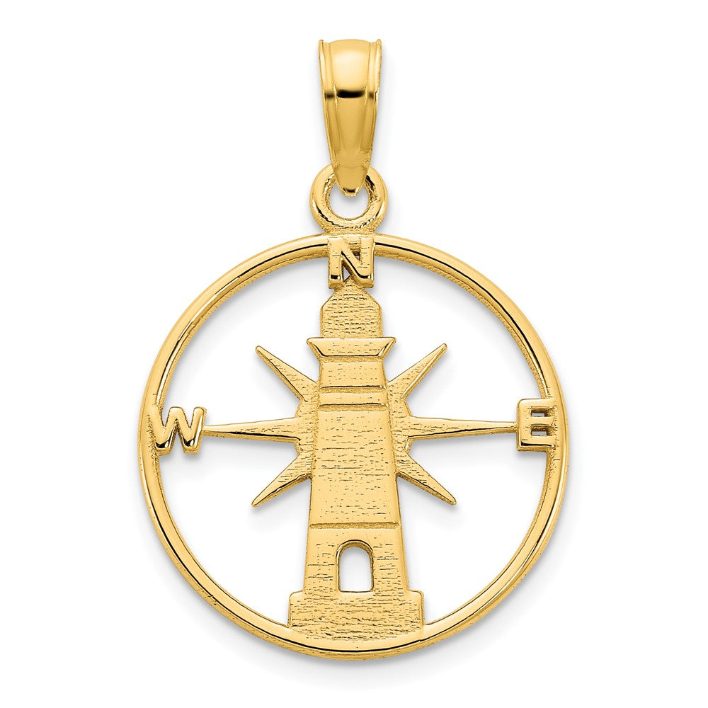 14K Gelbgold Leuchtturm Charm