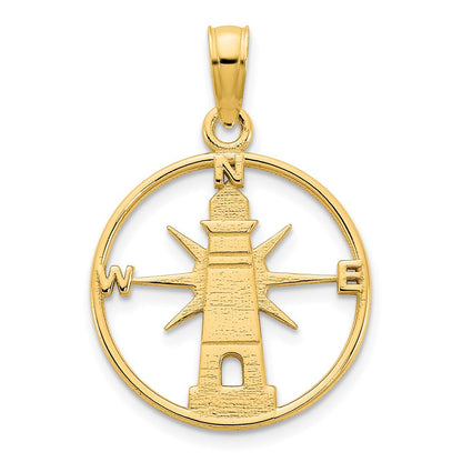 14K Gelbgold Leuchtturm Charm