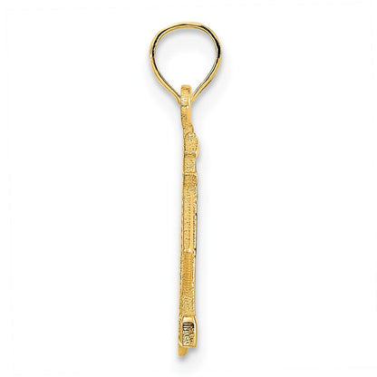14K Gelbgold Leuchtturm- und Anker-Charm