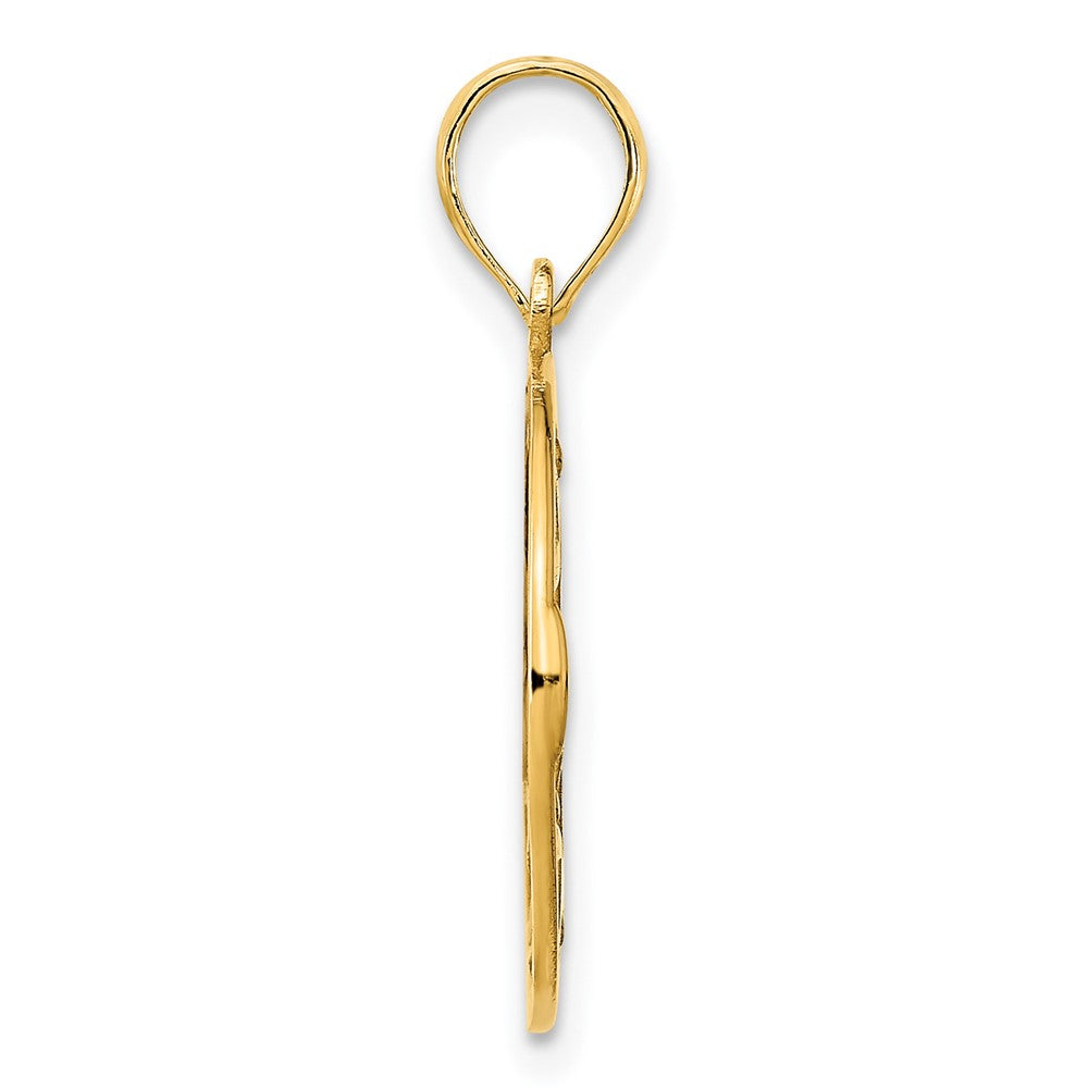 Claddagh-Kreisanhänger aus 14K Gelbgold