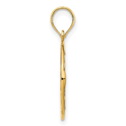 Claddagh-Kreisanhänger aus 14K Gelbgold