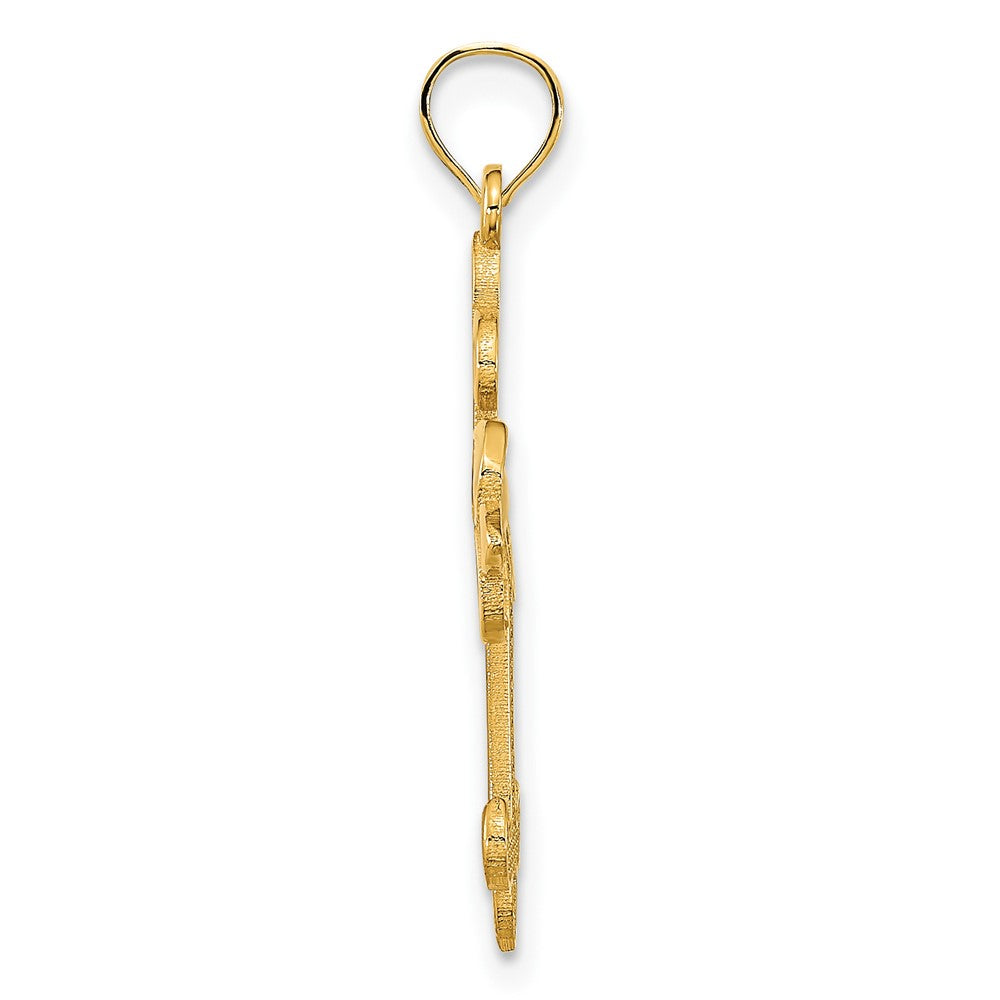 14K Gelbgold Kreuz-Charm