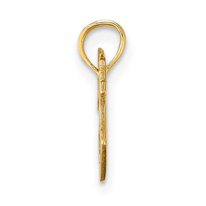 14K Gelbgold Poliert Epoxid Rocking Pferd mit Weihnachten Baum Anhänger