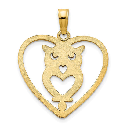 14K Gelbgold Eulen-Charm