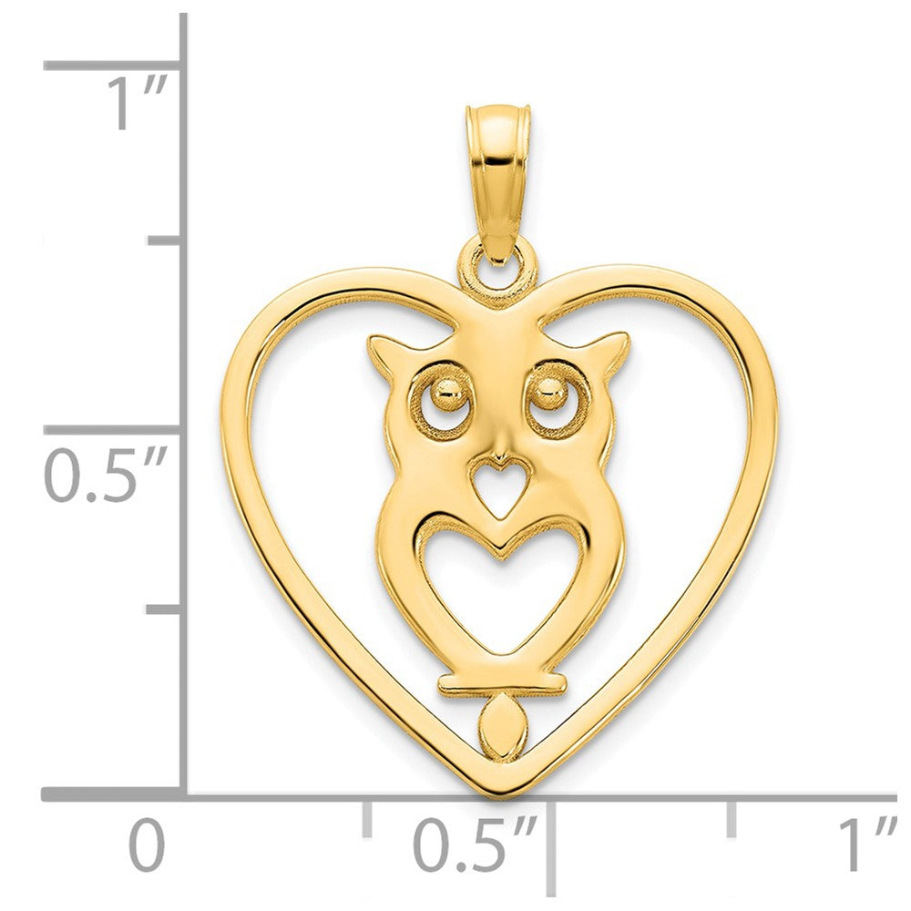 14K Gelbgold Eulen-Charm