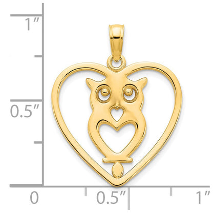 14K Gelbgold Eulen-Charm
