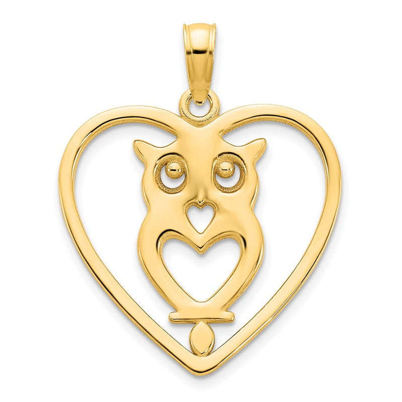 14K Gelbgold Eulen-Charm