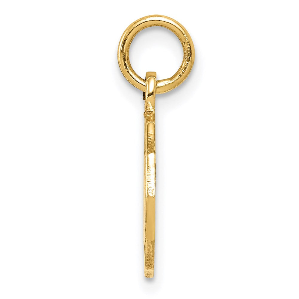 14K Gelbgold Taufe Spanish Recuerdo Del Bautismo auf Rückseite Charm