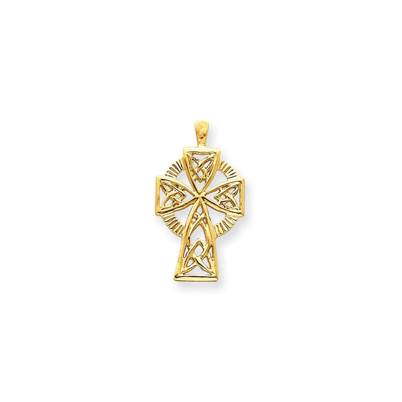 14 Karat Gelbgold Keltisches Kreuz Charm