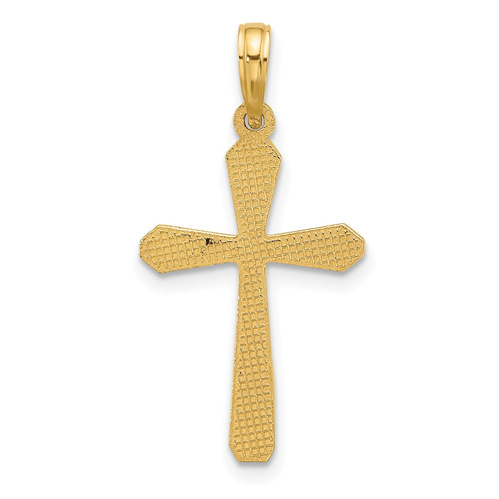 14K Gelbgold Fantasie Kreuz Charm