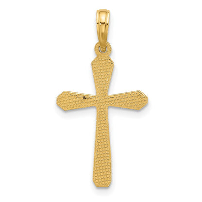 14K Gelbgold Fantasie Kreuz Charm