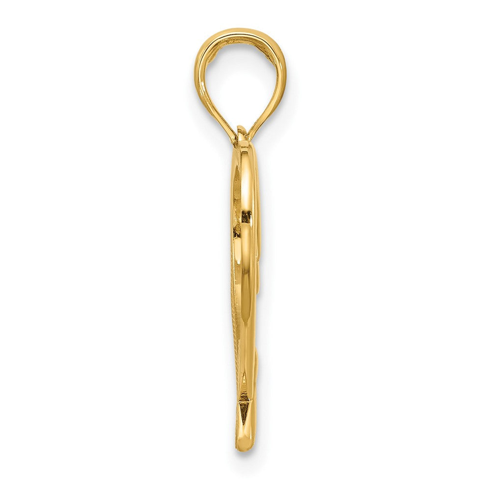 14K Gelbgold Fantasie Herz Charm