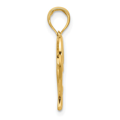 14K Gelbgold Fantasie Herz Charm