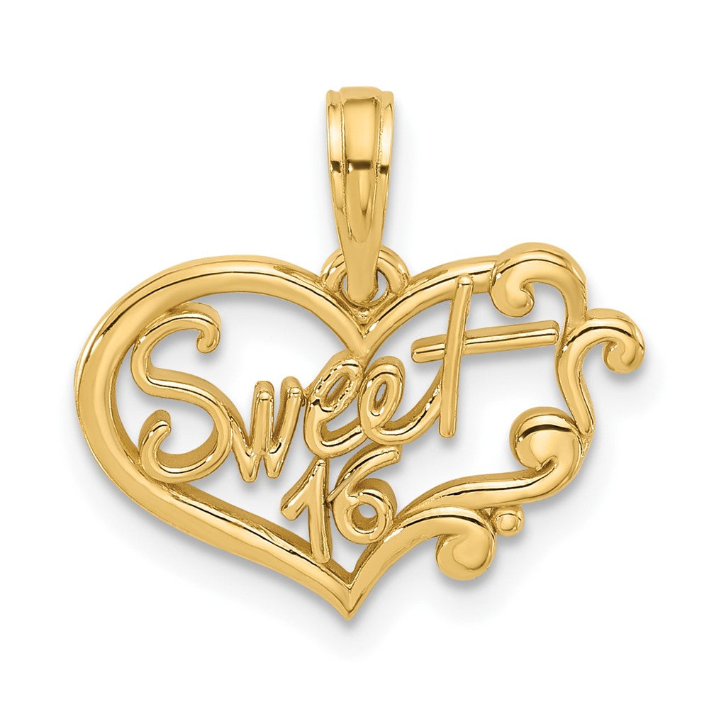 14K Gelbgold Fantasie Süß 16 Charm