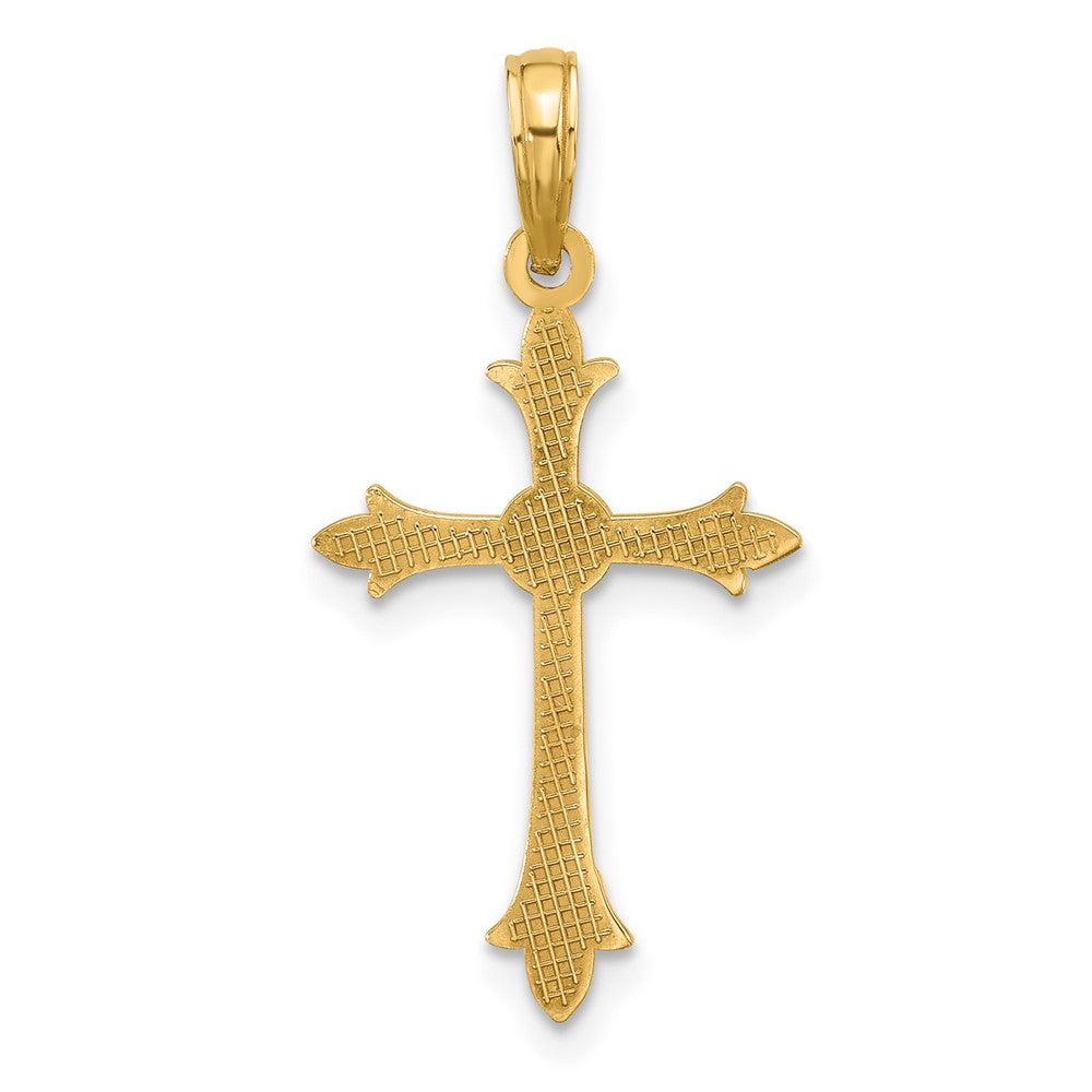 14K Gelbgold Fantasie Kreuz Charm