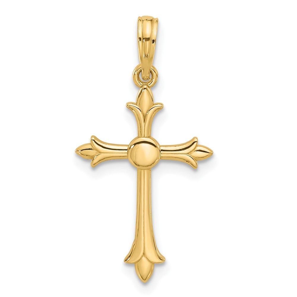 14K Gelbgold Fantasie Kreuz Charm
