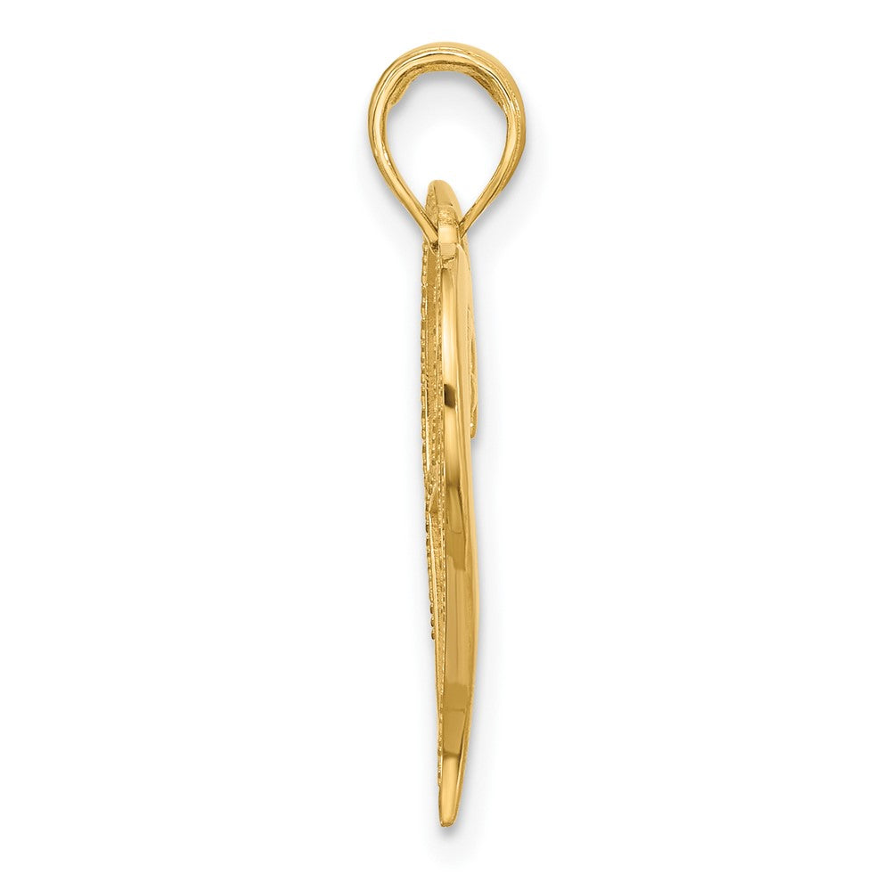 14K Gelbgold Fantasie Herz Charm