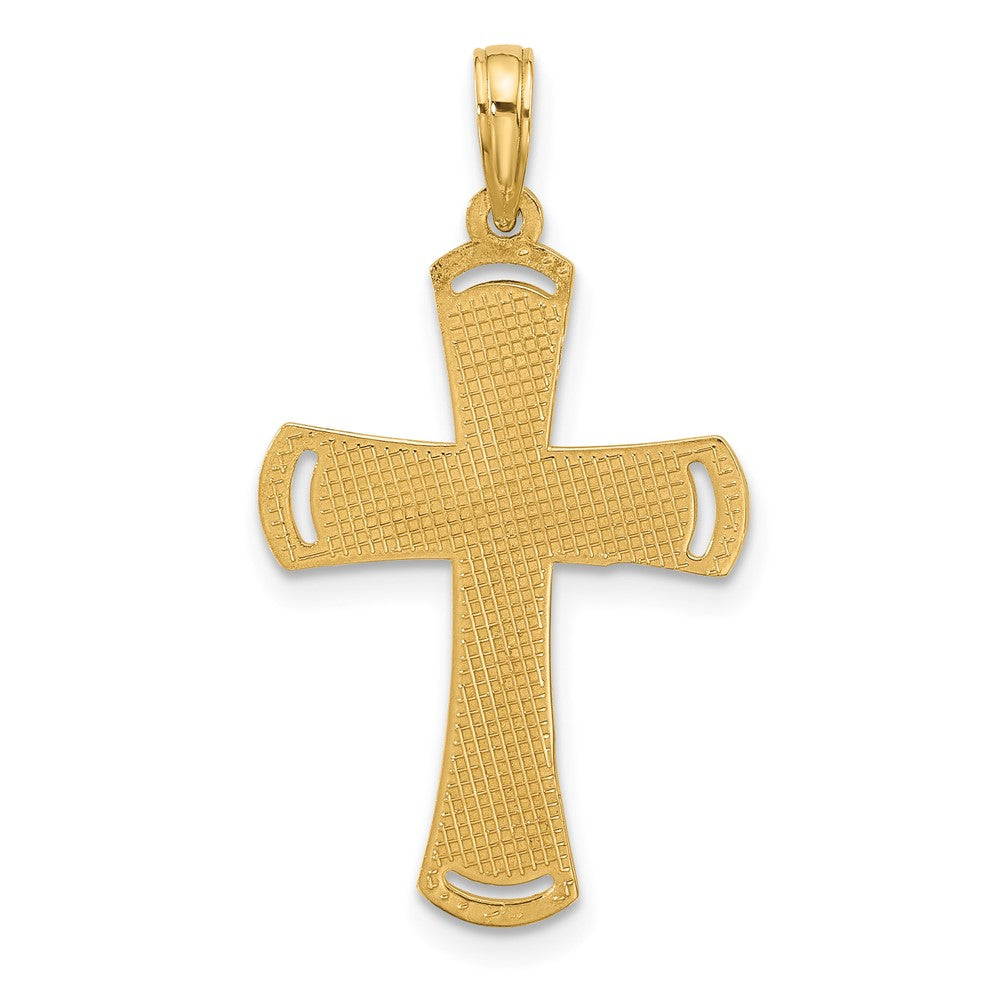 14K Gelbgold Fantasie Kreuz Charm