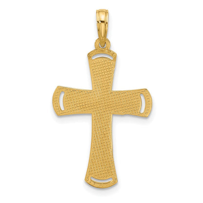 14K Gelbgold Fantasie Kreuz Charm