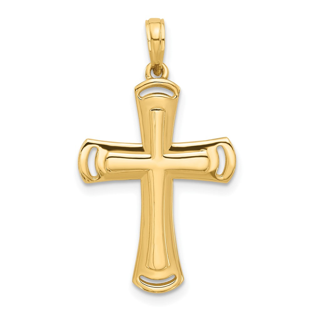 14K Gelbgold Fantasie Kreuz Charm