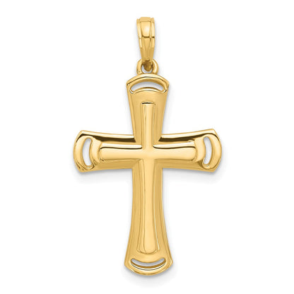 14K Gelbgold Fantasie Kreuz Charm