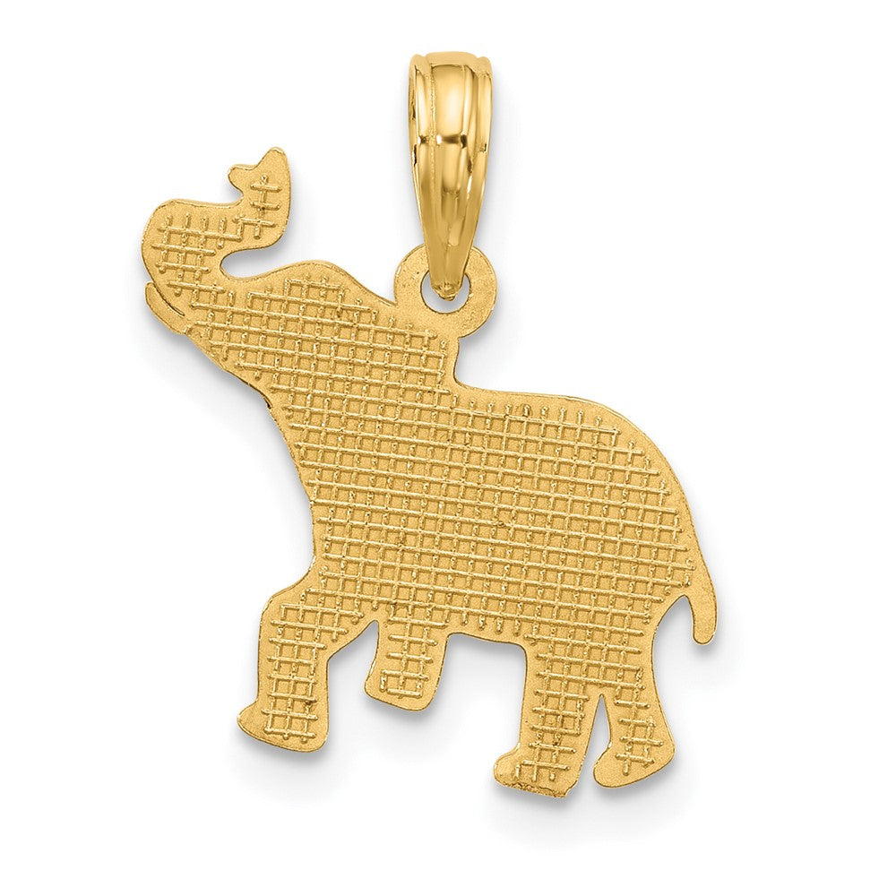 14K Gelbgold Poliert Fantasie Elefant Charm