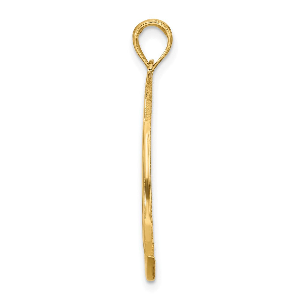 14K Gelbgold Poliert Segelboot Charm