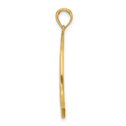14K Gelbgold Poliert Segelboot Charm